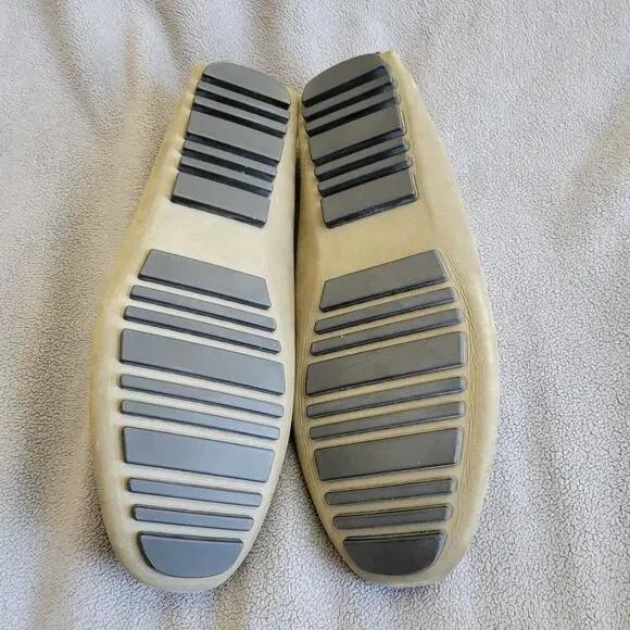 NORDSTROM RACK Shoes Loafers Mens 10M Beige Leather Buckle Slip On M23320 - Picture 5 of 12